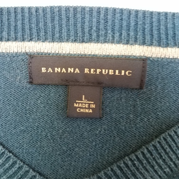 EUC Banana Republic Blue Argyle Sweater - Picture 3 of 3